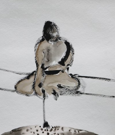 Skiss av samurajmeditation av Santhosh ch