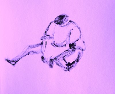 Teckning av sittande figur av Santhosh ch