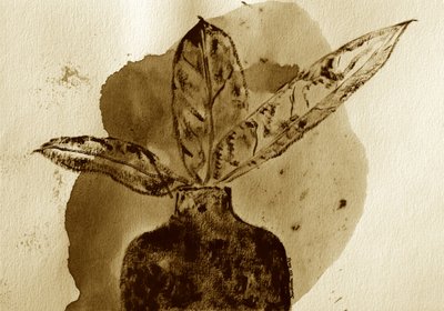 Botaniskt stilleben i sepia av Santhosh ch