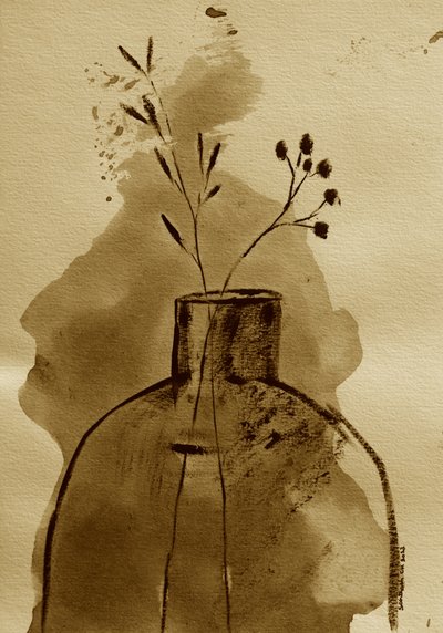 Sepia botanisk vas av Santhosh ch