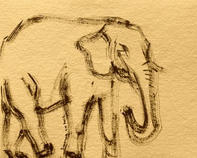 Skiss av en vild elefant av Santhosh ch