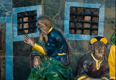 De sju barmhärtighetsverken, besöker fångarna av Santi Buglioni