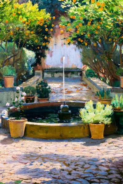 Domstolen för apelsinträd av Santiago Rusinol i Prats