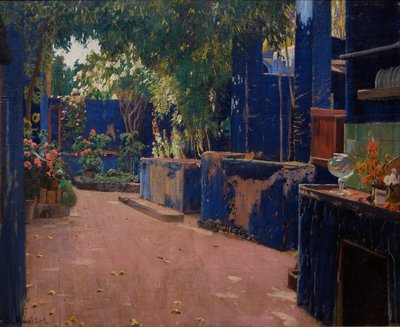Blå innergård. Arenys de Munt av Santiago Rusiñol