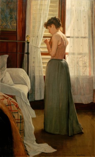 Interiör med fru av Santiago Rusiñol