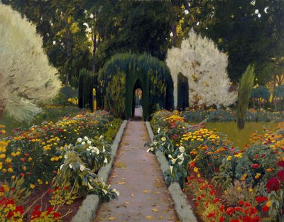 Aranjuez trädgård. Rondell II av Santiago Rusiñol