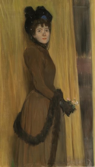 Porträtt av Miss Mc Flower av Santiago Rusiñol