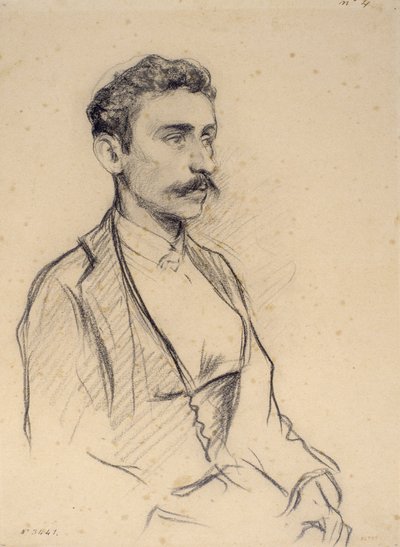 Porträtt av Salvador Robert av Santiago Rusiñol