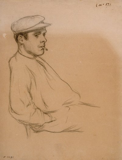 Porträtt av en man av Santiago Rusiñol