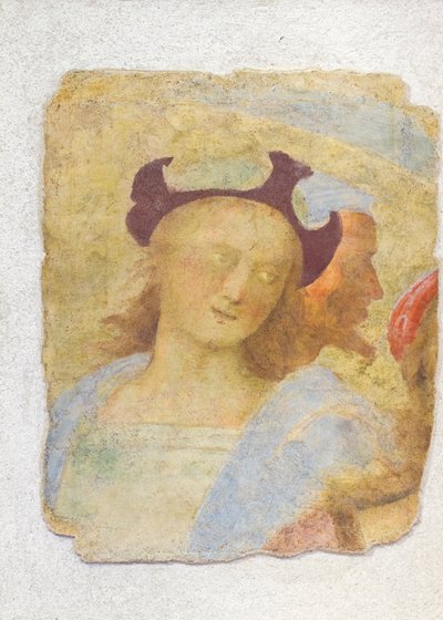 Ung man (fresk) av Sanzio of Urbino (attr. to) Raphael
