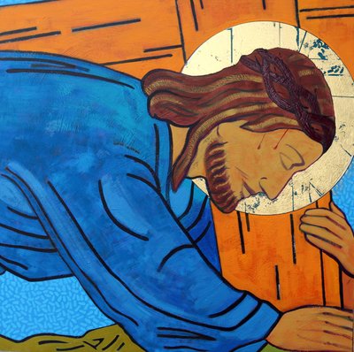 Jesus faller under korset av Sara Hayward