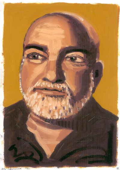 John Schlesinger, 2008 (olja på papper) av Sara Hayward