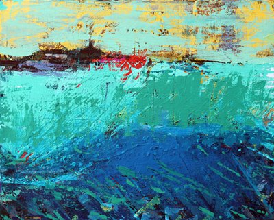 Sound of Iona II (akryl på duk) av Sara Hayward