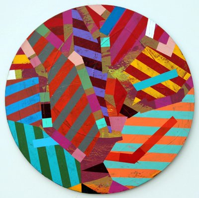 Twixt Heaven & Earth II-A (akryl på cirkulär skiva) av Sara Hayward