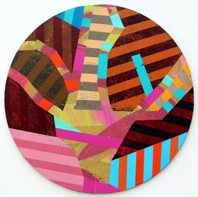 Twixt Heaven & Earth IV-A (akryl på cirkulär skiva) av Sara Hayward