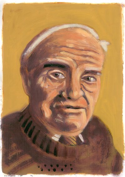 V. S Pritchett, 2008 (olja på papper) av Sara Hayward