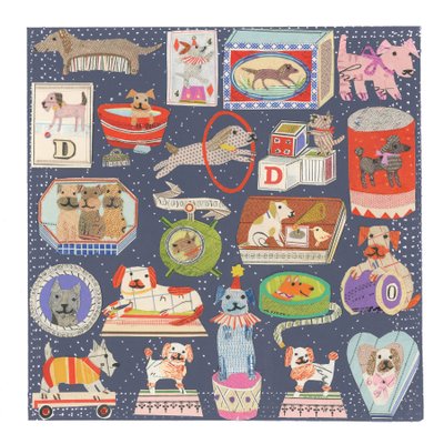 D Is For Dog, 2022 (utklippscollage) av Sarah Battle