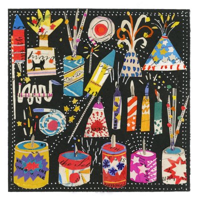 Fyrverkerier, 2020 (collage) av Sarah Battle