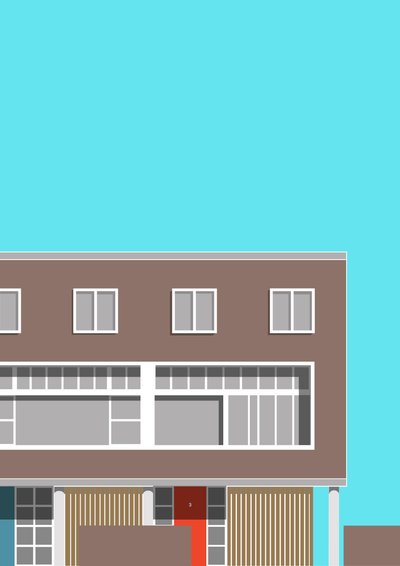 1-3 Willow Road, 2020 (digital) av Sarah Evans
