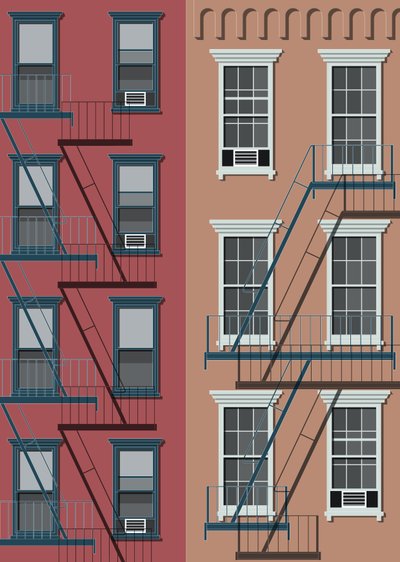 New York Town House, 2017 (digital) av Sarah Evans
