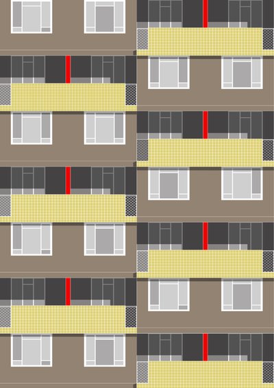 Spa Green Estate, 2017 (digital) av Sarah Evans