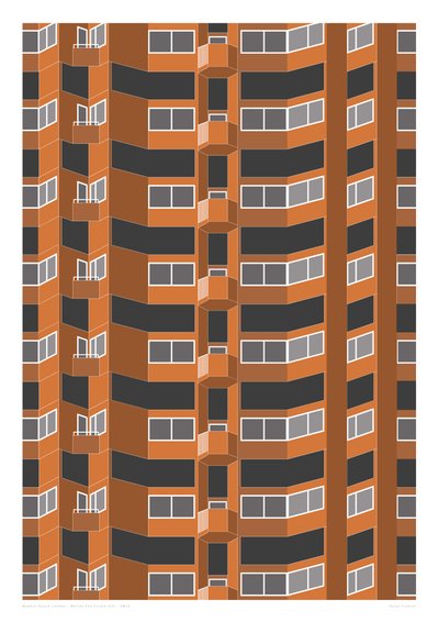 Worlds End Estate, 2014 (grafiskt giclee-tryck) av Sarah Evans