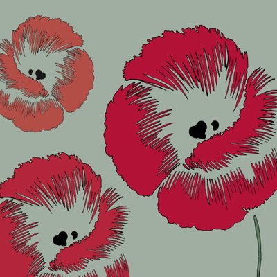 Picnic Poppy, 2005 (digital) av Sarah Hough