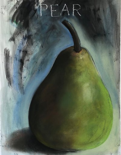 "Päron" (pastellfärg) av Sarah Thompson Engels