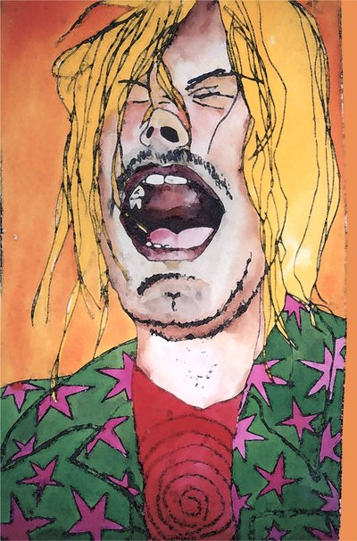 Aaah!, 2020 (bläck på papper) av Sarah Thompson-Engels