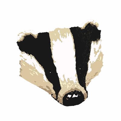 Badger, 2018, (digital teckning) av Sarah Thompson Engels