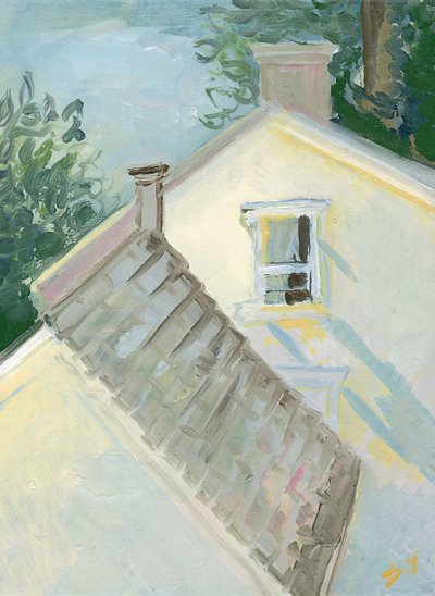 Golden Light, ca 2020 (olja på duk) av Sarah Tudor
