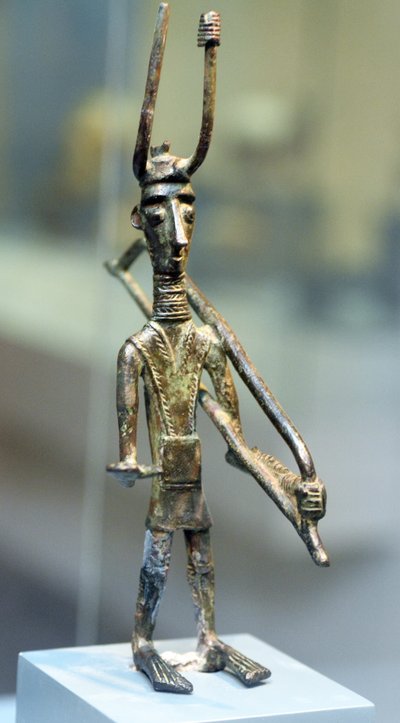 Bronsfigur av en krigare, ca 1800-1200 f.Kr. (brons) av Sardinia Nuragic Civilization