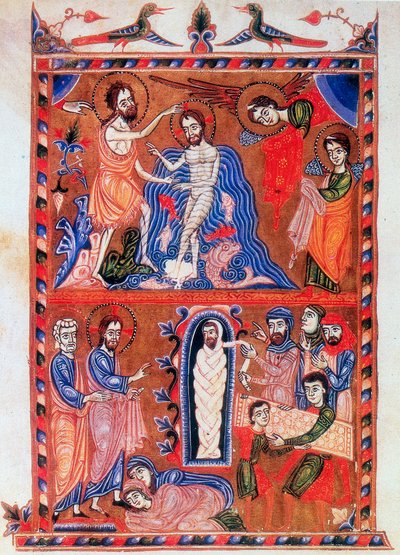 "Jesu dop och Lasarus uppståndelse", 1336 av Sargis Pidsak