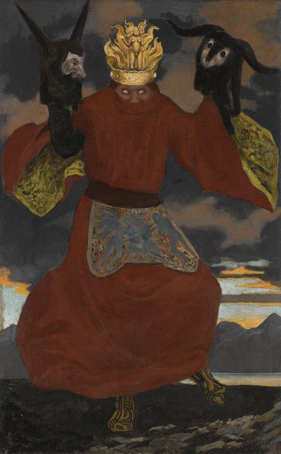 Shamanen, 1901 av Sascha Schneider