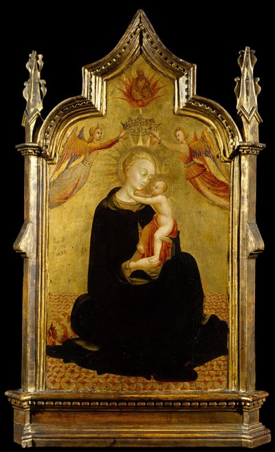 Madonna och barn med änglar, ca. 1445-50. av Sassetta