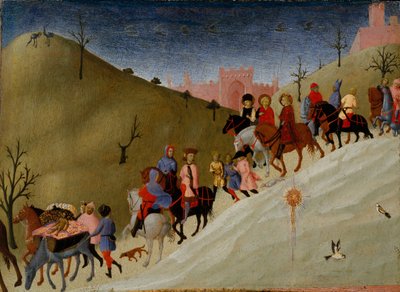 The Journey of the Magi, ca. 1433-35. av Sassetta