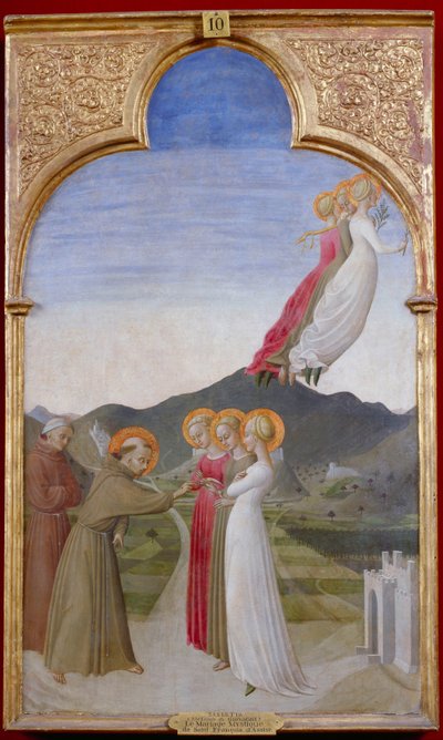 Franciskus av Assisis mystiska äktenskap, 1444 av Sassetta