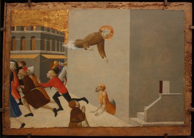 Den välsignade Ranieri befriar de fattiga från ett florentinskt fängelse från Borgo del Santo Sepolcro altartavla, 1437-1444 av Sassetta