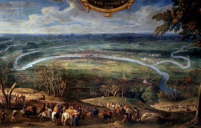 Ludvig II av Bourbons handlingar, Prince of Conde (Bourbon-Conde) (Grand Conde) (1621-1686), blockad av Paris 1649 under Fronde-målningen av Frälsaren Le Conte (Leconte, Le Comte, Lecomte) (1659) -1694) Chantilly från 1600-talet, Musee Conde av Sauveur Le Conte