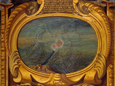 Trettioåriga kriget (1618-1648): karta som representerar Arras säte av Sauveur Le Conte