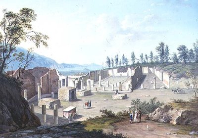 Stora turister vid ruinerna av Pozzuoli, nära Neapel av Saviero Xavier della Gatta