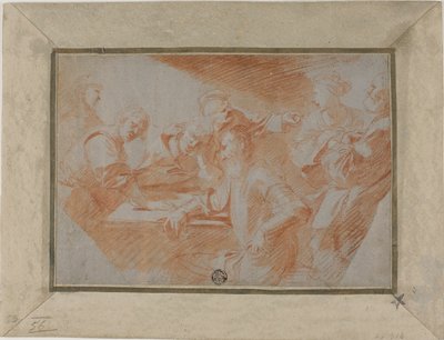 Figurgrupp runt bordet av Sébastien Bourdon