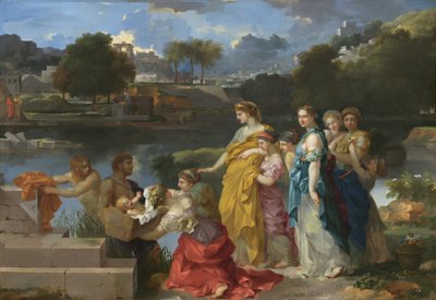 Fyndet av Moses, ca. 16551660. av Sébastien Bourdon
