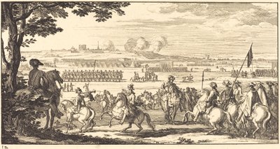 Landskap med en armé av Sébastien  Le Clerc I