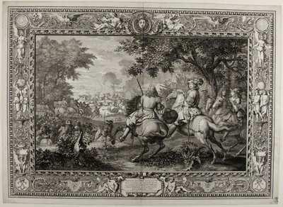 Den spanska arméns nederlag vid kanalen i Brygge av kung Ludvig XIV:s trupper 1667 av Sébastien Le Clerc the elder