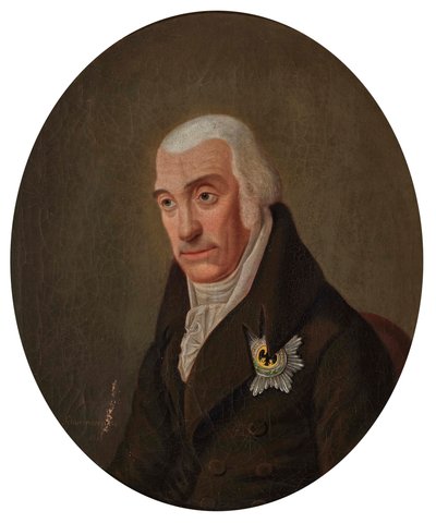 Porträtt av Karl II, storhertig av Mecklenburg-Strelitz 1741-1816, 1816. av Scharenberg