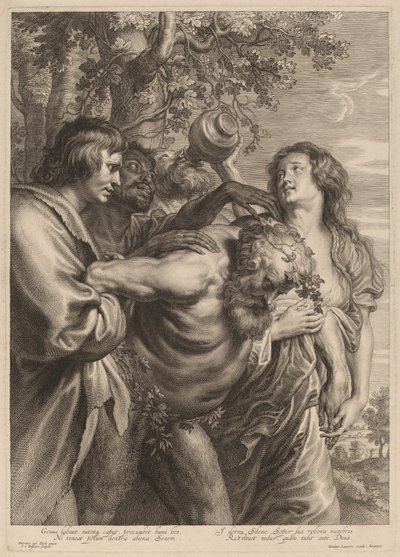 Drunken Silenus av Schelte Adams Bolswert after Sir Anthony van Dyck