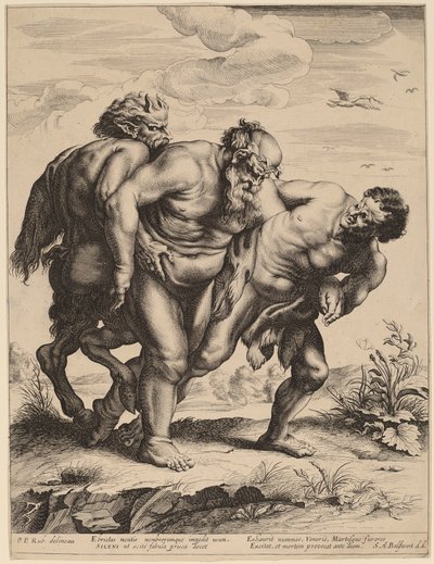 Den berusade tystnaden av Schelte Adams Bolswert after Sir Peter Paul Rubens
