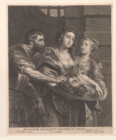Salome tar emot Johannes Döparens huvud av Schelte Adamsz. Bolswert