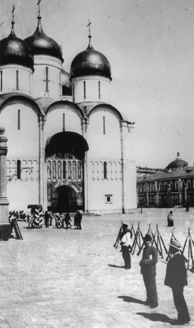 Dormitionens katedral i Kreml i Moskva, Ryssland, 1883. av Scherer Nabholz and Co